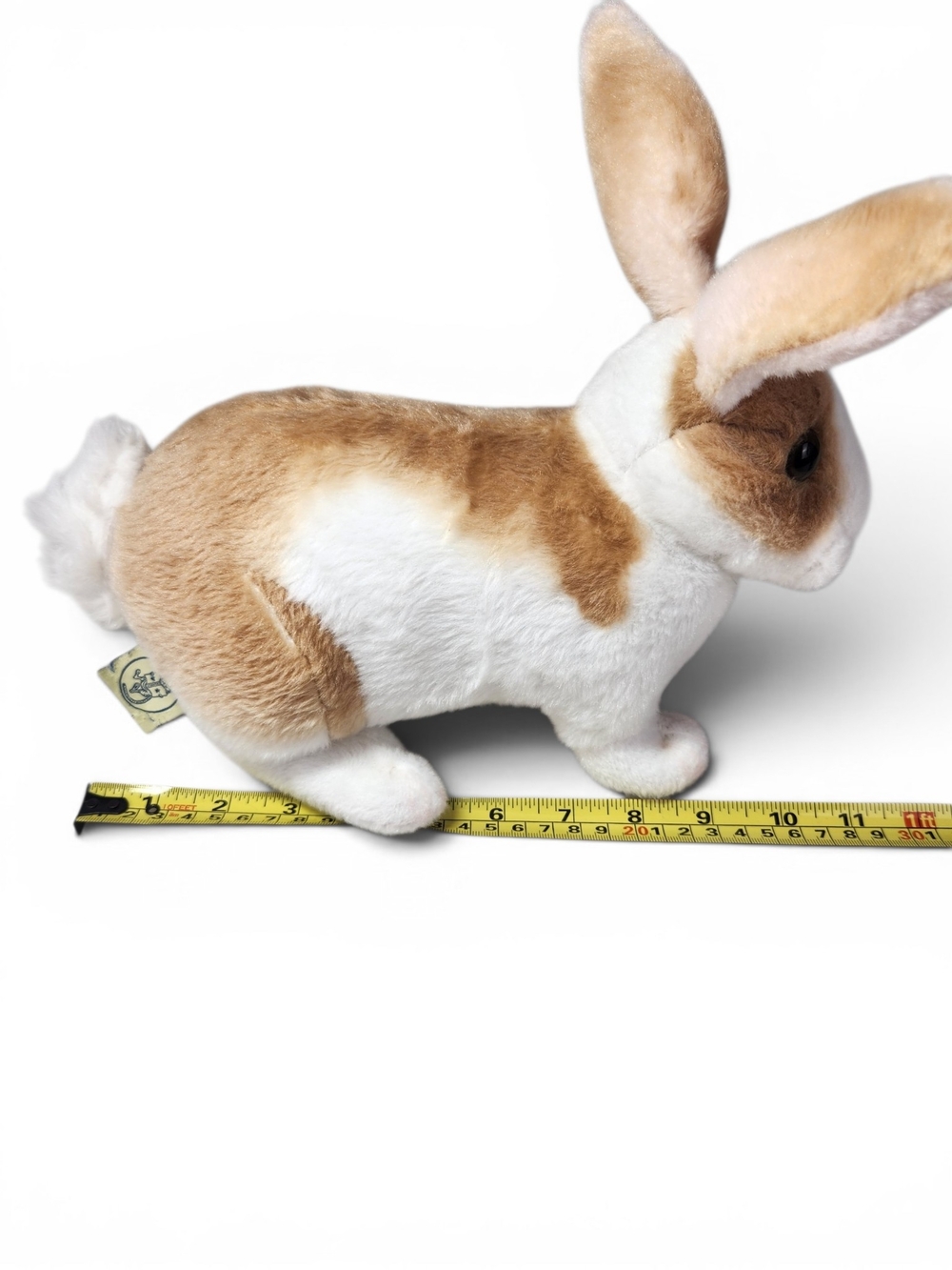 Vintage Tiger Tale Toys Rabbit Plush Realistic Brown White Stuffed Bunny Toy - Picture 10 of 13